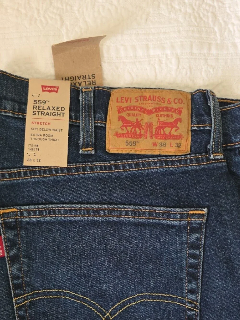 Levi's Men's Dark Blue Relaxed Straight Jeans